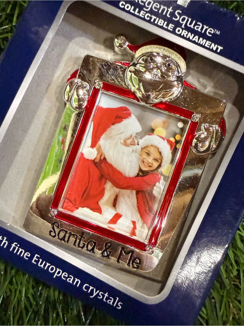 Regent Square Collectible Ornament with Fine European Crystals “Santa and Me”